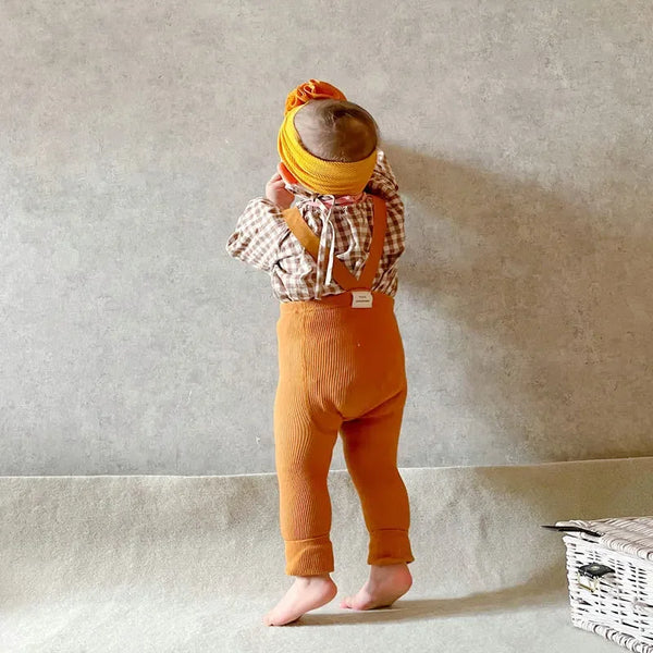 Cozy Baby Suspender Leggings